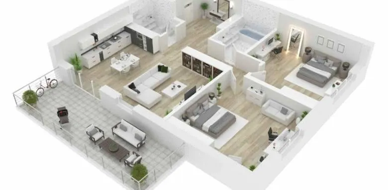 Plan d'étage moderne