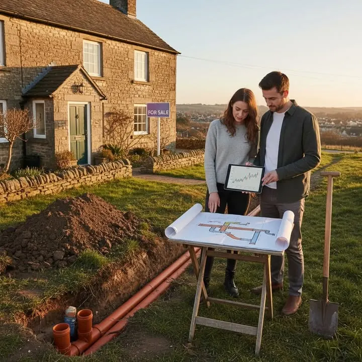 Couple planifie travaux maison